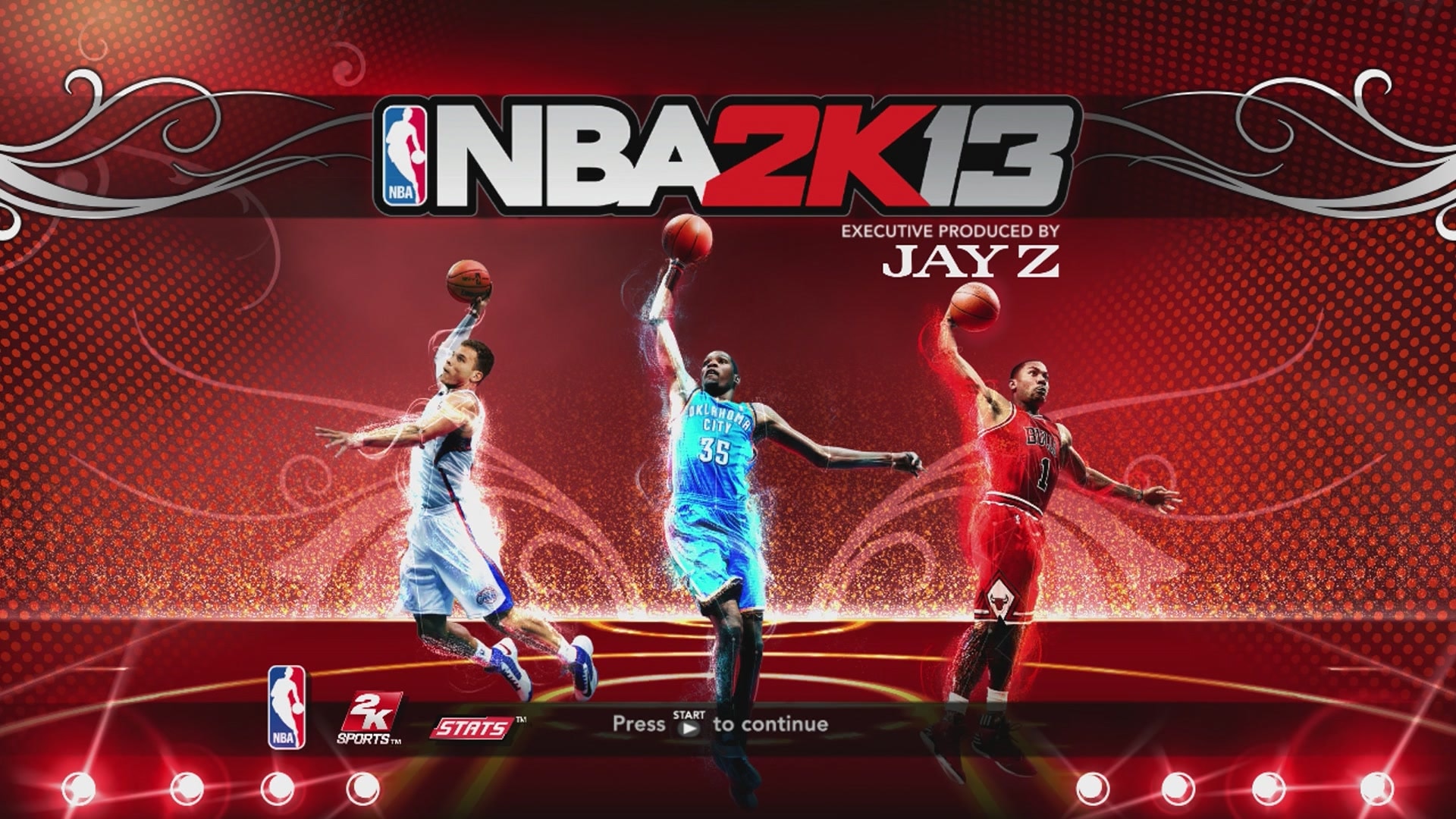 NBA 2K13 title screen for Xbox 360
